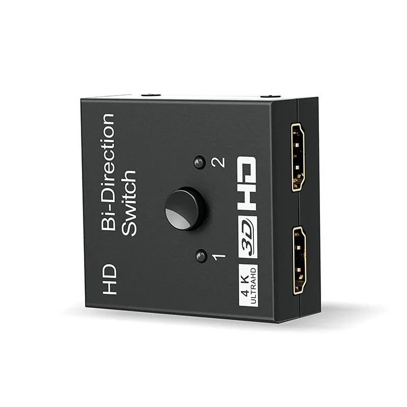 4K UHD Switch 2 Ports Bi-Directional 1x2 / 2x1 HD Switcher Splitter 4K 1080P 3D HDR HDCP for PS4 PS3 Xbox HDTV BOX DVD Display