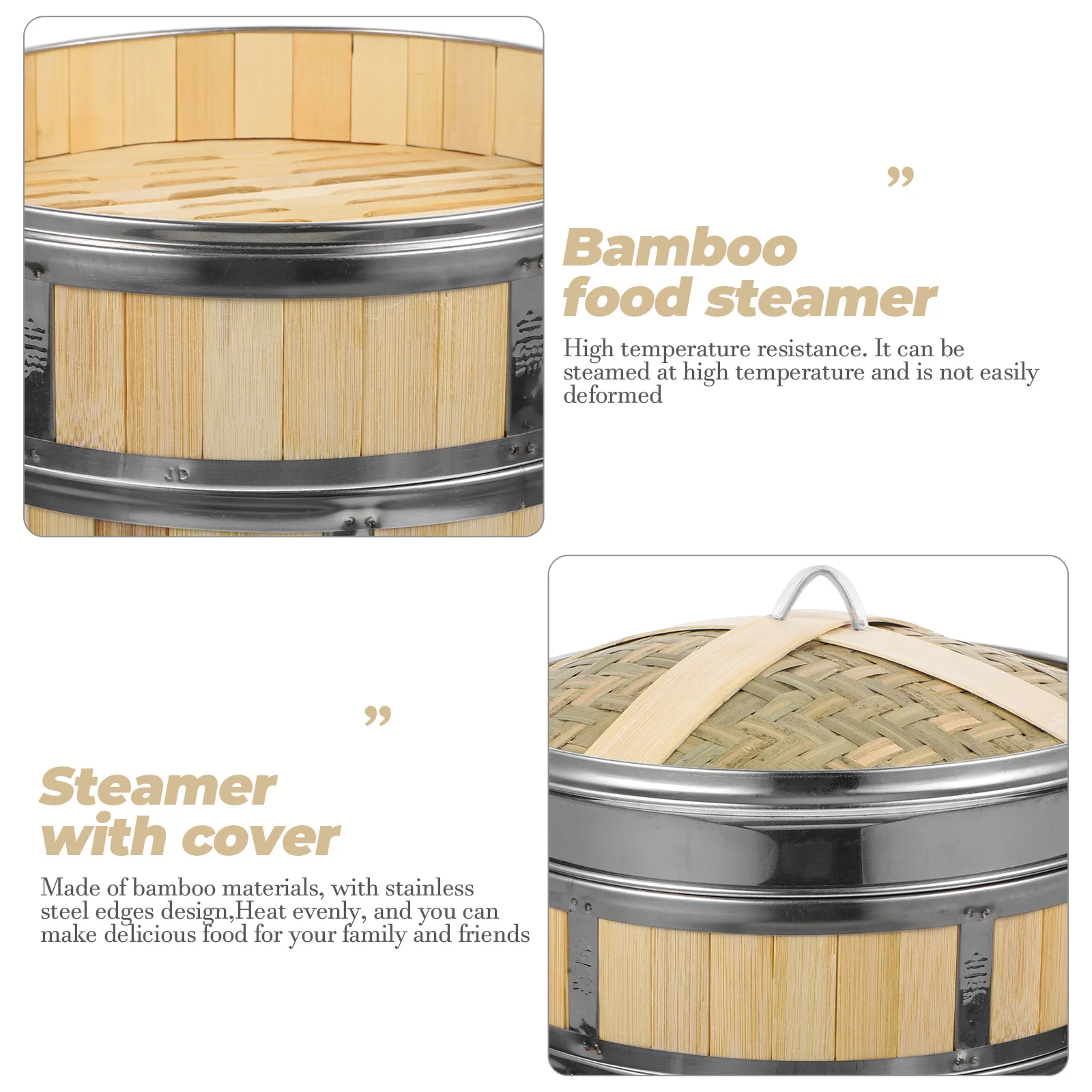 

Bamboo 7 2 With Cover Layers Cover Food Steamer Basket for Buns Dumplings Desserts Kitchen Tool Bamboo Food Steamer