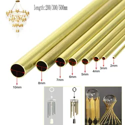 1PCS Length 200mm 300mm 500mm brass tube DIY Pipe Round Diameter 2/3/4/5/6/7/8/9/10/12/14/16/18/20mm Brass Tube Cutting