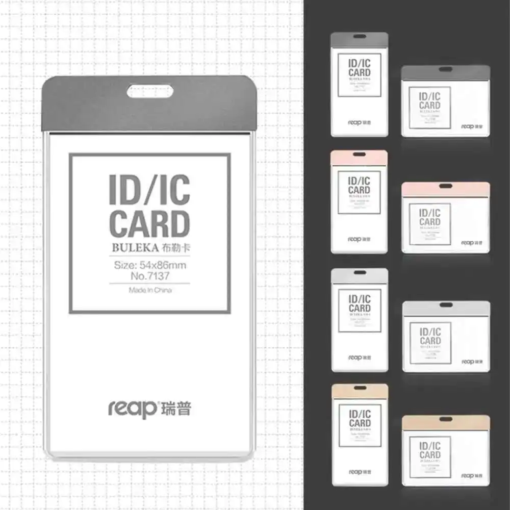 Carte d'accès transparente en acrylique, porte-Badge d'identification, carte de travail avec lanière en Polyester, corde de cou personnalisée