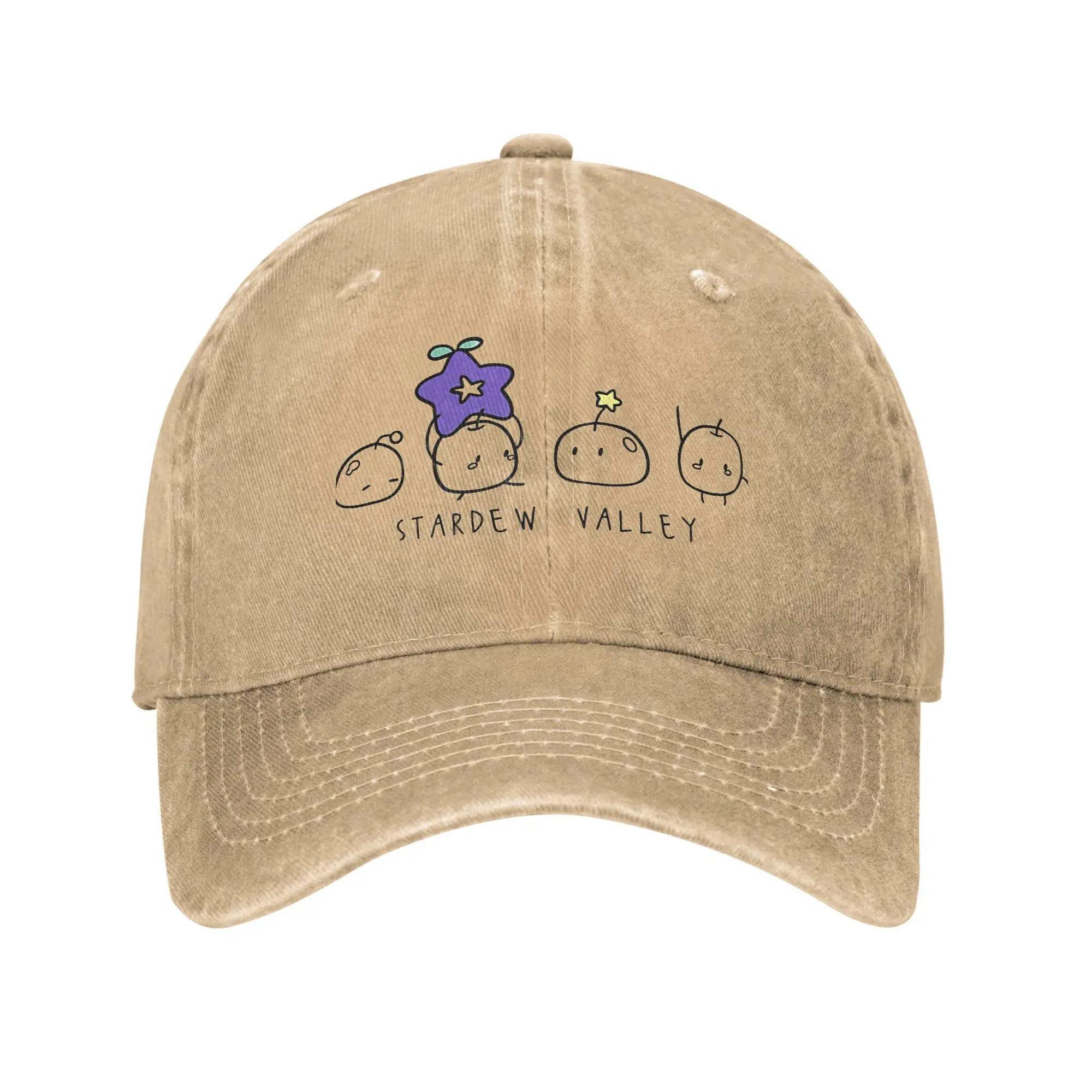 Game Stardew Valley Sun Baseball Cap y2k Funny Unisex-Teens Washed Hip Hop Hats Sun-Proof Design Outdoor Sport Snapback Cap Gift