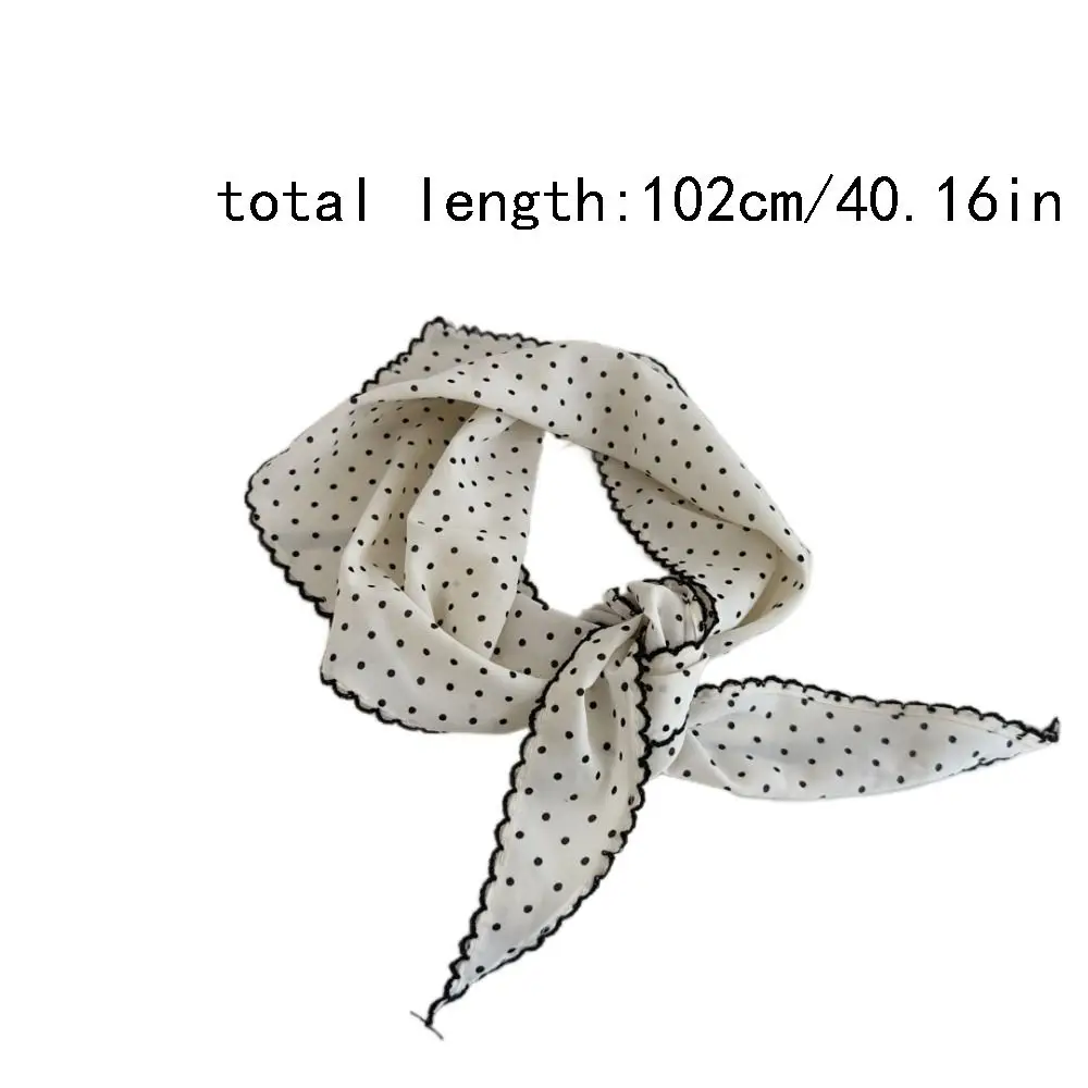 منديل الحلو البولكا نقطة عقال عمامة الكورية الطازجة وشاح صغير رقيقة مخطط الثلاثي رباط شعر الملابس والاكسسوارات