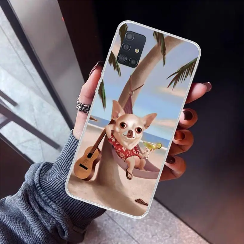 Chihuahua Puppy Teacup Dogs Phone Case for Samsung Galaxy A51 A71 A41 A31 A21S A11 A01 A50S A70 A40 A30S A20E A20S A10S A6 A7 A8