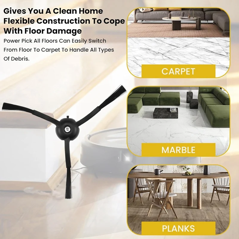 การเปลี่ยนแปรงด้านข้าง 4 ชิ้นสําหรับ Roborock S8 Pro Ultra, S7 Max Ultra, Qrevo, Qrevo Slim Series Parts