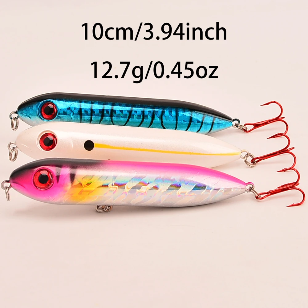 Isca de Pesca Topwater Pencil Flutuante em Forma de Z Realis Pencil 100mm 12.7g Isca Wobbler Pesca