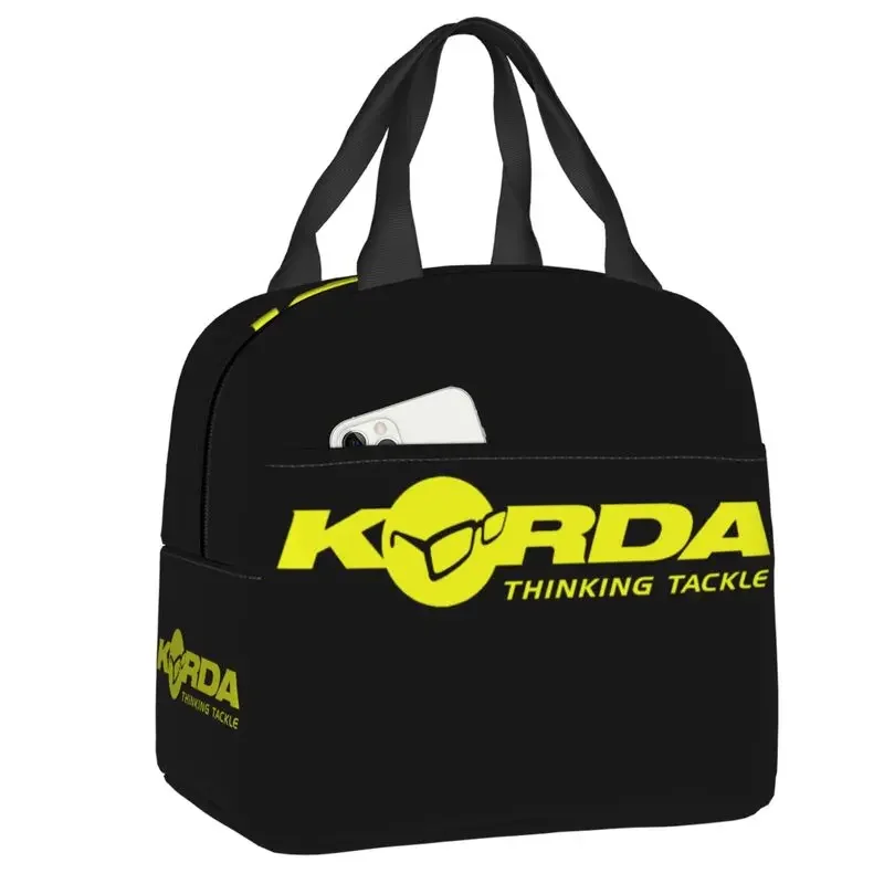 Kordas ตกปลาโลโก้ถุงอาหารกลางวัน Cooler กล่อง Bento ฉนวนความร้อนสําหรับเด็กผู้หญิงเด็กชายหาด Camping อาหาร Tote กระเป๋า