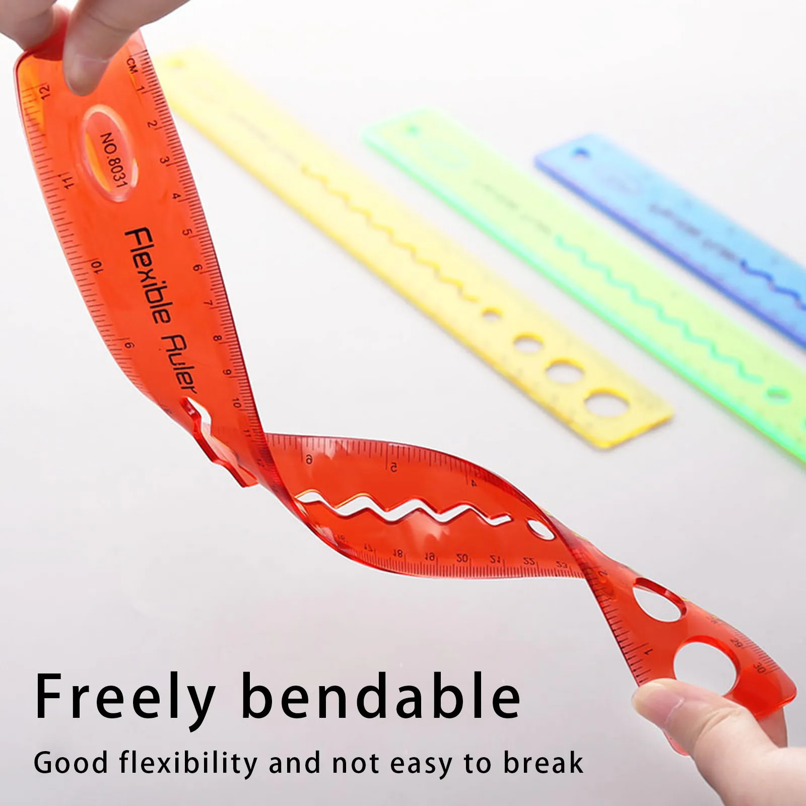 30CM Flexible Curve Ruler Drafting Drawing Measure Tool Soft Plastic Shatterproof Straight Edge Ruler Soft Ruler For School