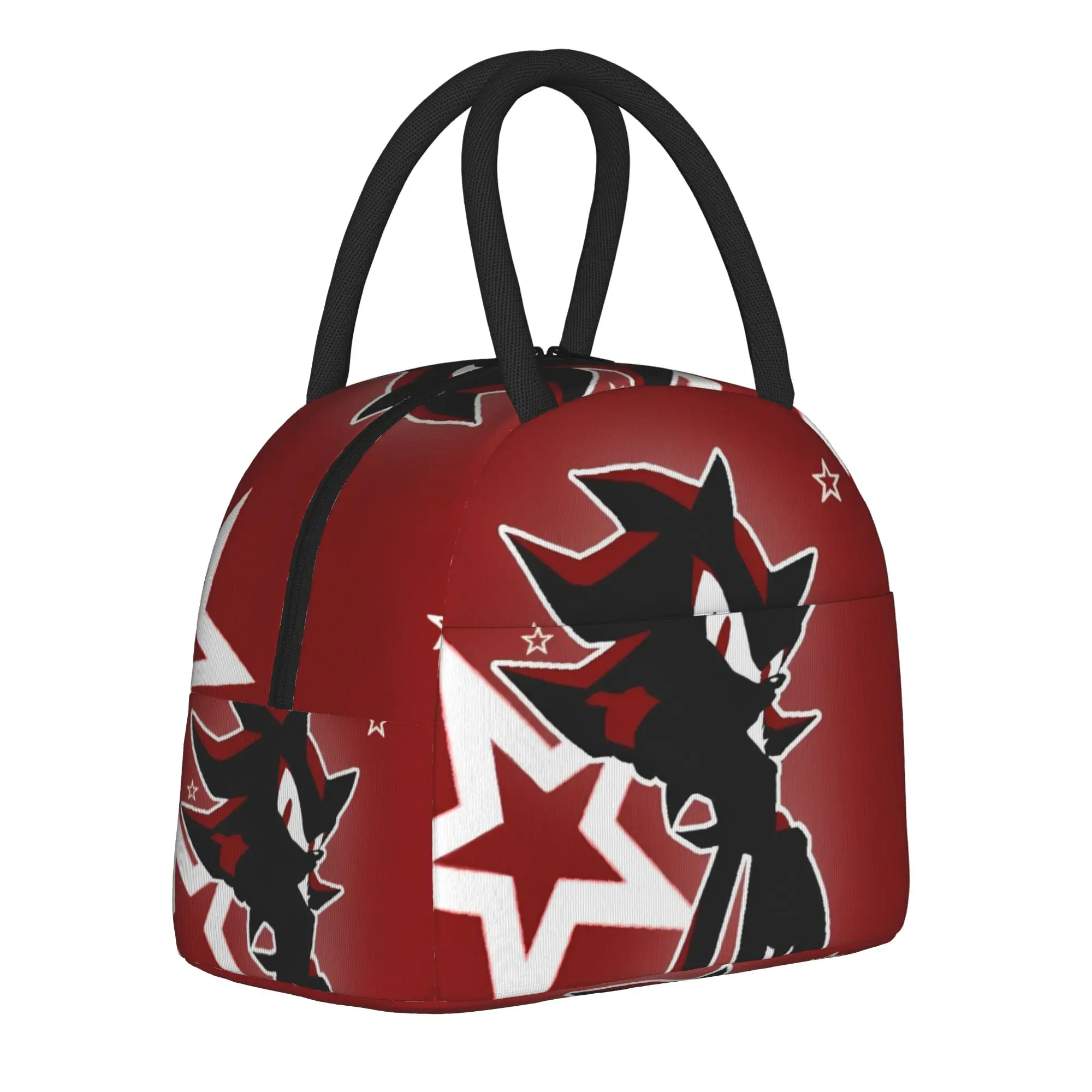 Shadow The Hedgehogs  Insulated Lunch Bag Thermal Bag Reusable  Portable Tote Lunch Box Food Bag Beach  Travel