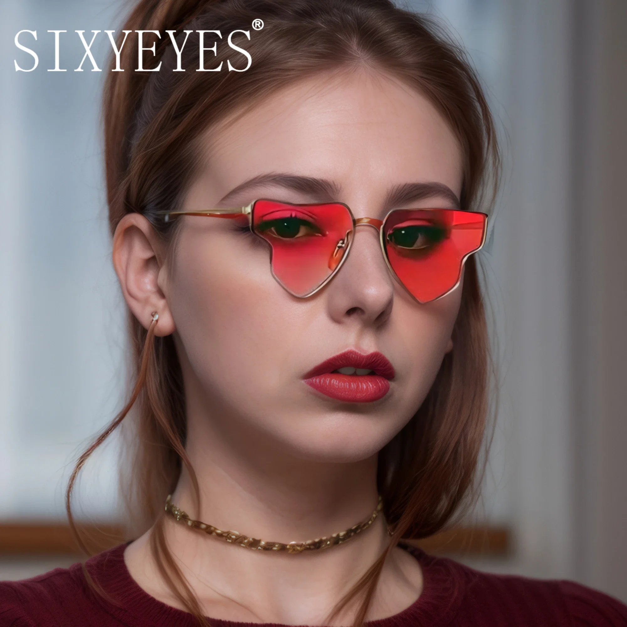 2025 Fashion Trend Irregular Sunglasses Women Luxury Brand Designer Metal Frame Heart Sun Glasses for Men Party Eyewear UV400