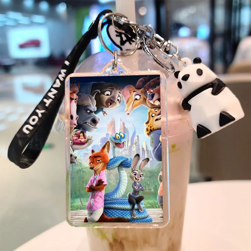 

Zootopia 2 Keychain Judy Hopps Nick Wilde Cartoon Character Double Sided DIY Photo Pendant Custom Made Gift for Fans Accessory