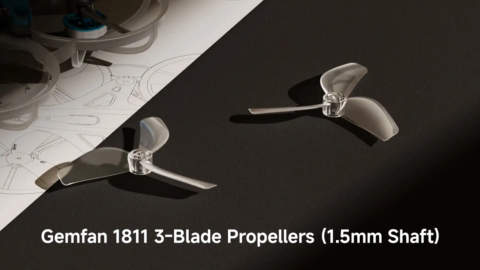 BETAFPV Meteor75 Pro II Canopy II for O4 Air Unit and Brushless Whoop Frame, Gemfan 1811 3-Blade Propellers Parts and Spares