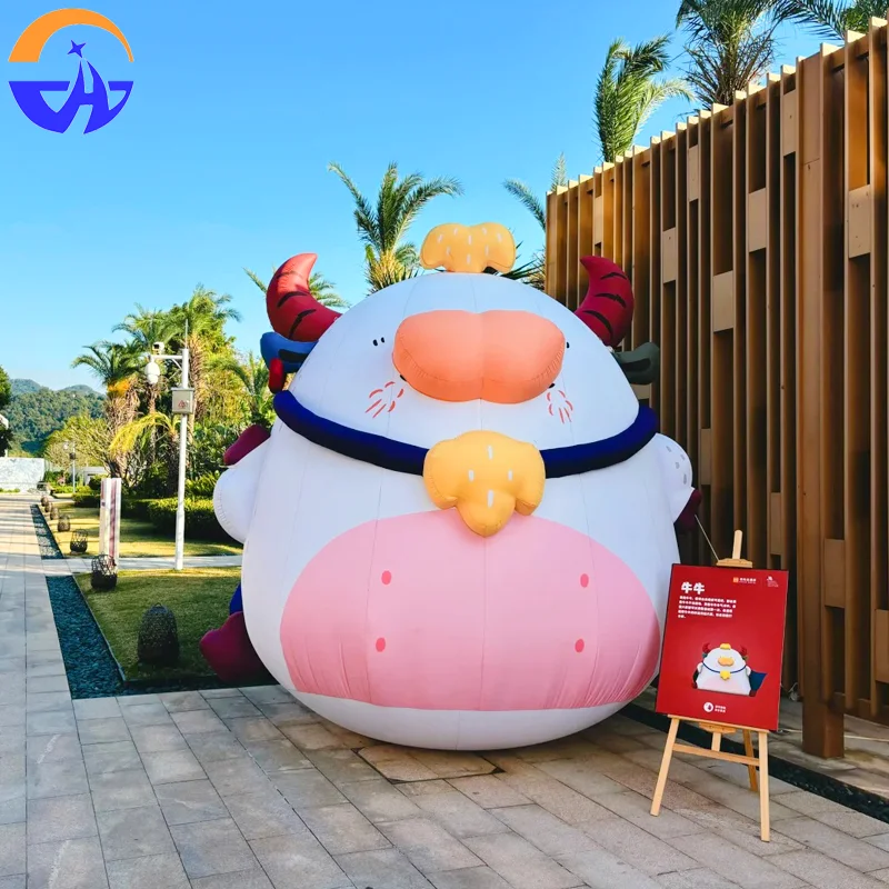 

Customized inflatable cartoon cow air model - animal-themed inflatable decoration props for outdoor and shopping malls
