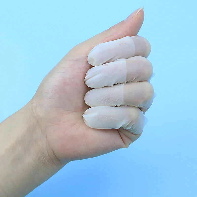 200/500PCS Rubber Non-slip Anti-static Finger Cots Disposable Latex Finger Cover Fingertips Protector Gloves Nail Art Tool