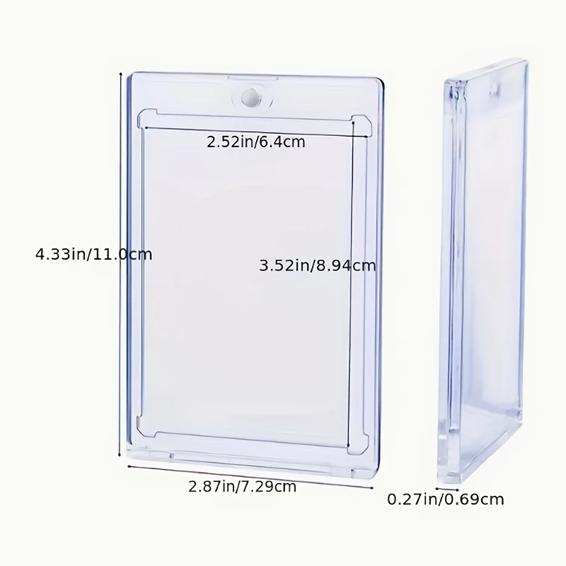 10 قطع من صناديق تخزين البطاقات المغناطيسية الشفافة 35 قطعة، وصناديق تخزين بلاستيكية صلبة، وحاملي بطاقات مغناطيسية من الأكريليك المقاوم للأشعة فوق البنفسجية، وإغلاق مغناطيسي علوي، ومناسبة لبطاقات البيسبول، وصندوق عرض البيسبول #4