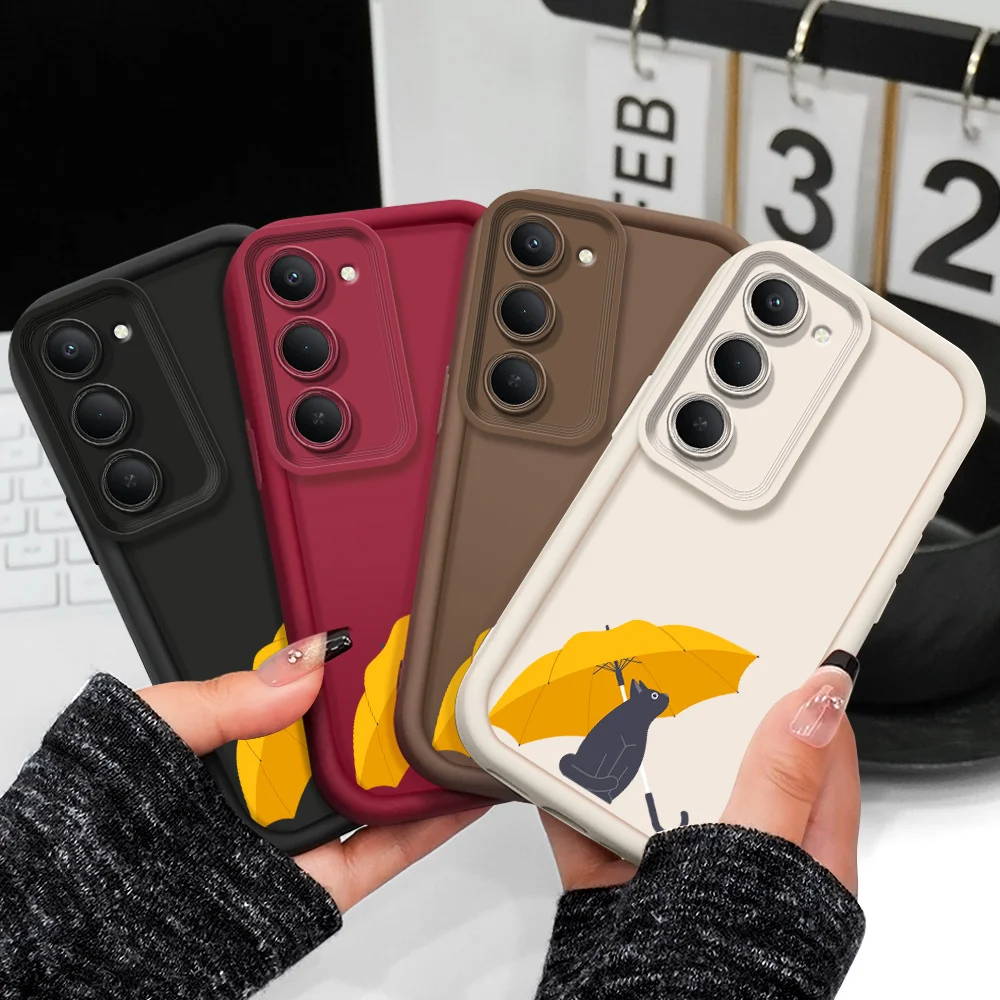 Umbrella Cat Phone Case For Xiaomi Redmi 15 15A 15C 14C 13 13C 12 12C A7 A5 A3 A2 A1 Pro Plus 4G 5G Staircase Soft Cover view 2