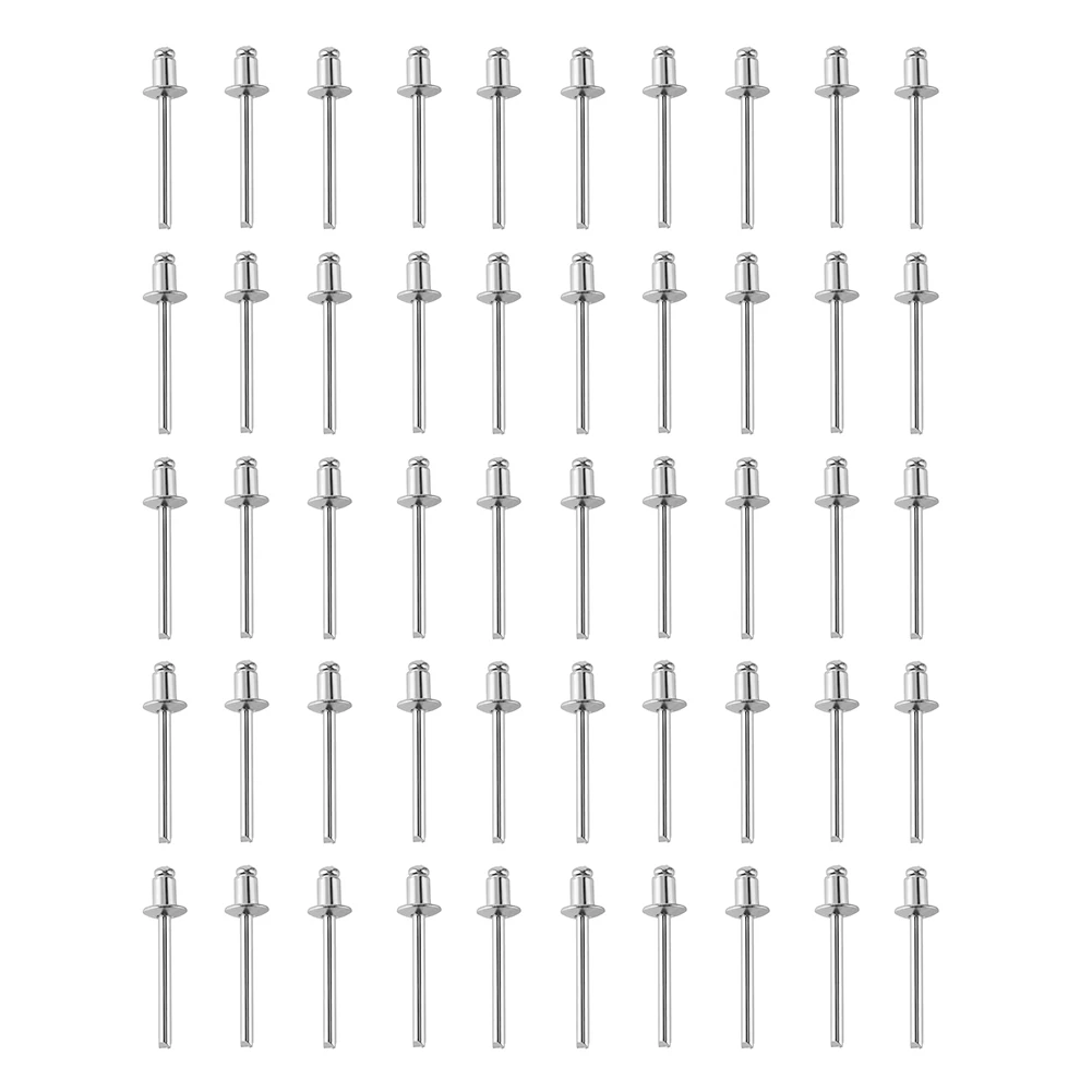 Pop RiSALE à Tête Plate et Ronde, Accessoire observateur Résistant à la Corrosion, pour Bricolage, 2.4mm/3.2mm/4mm/4.8mm, 50 Pièces