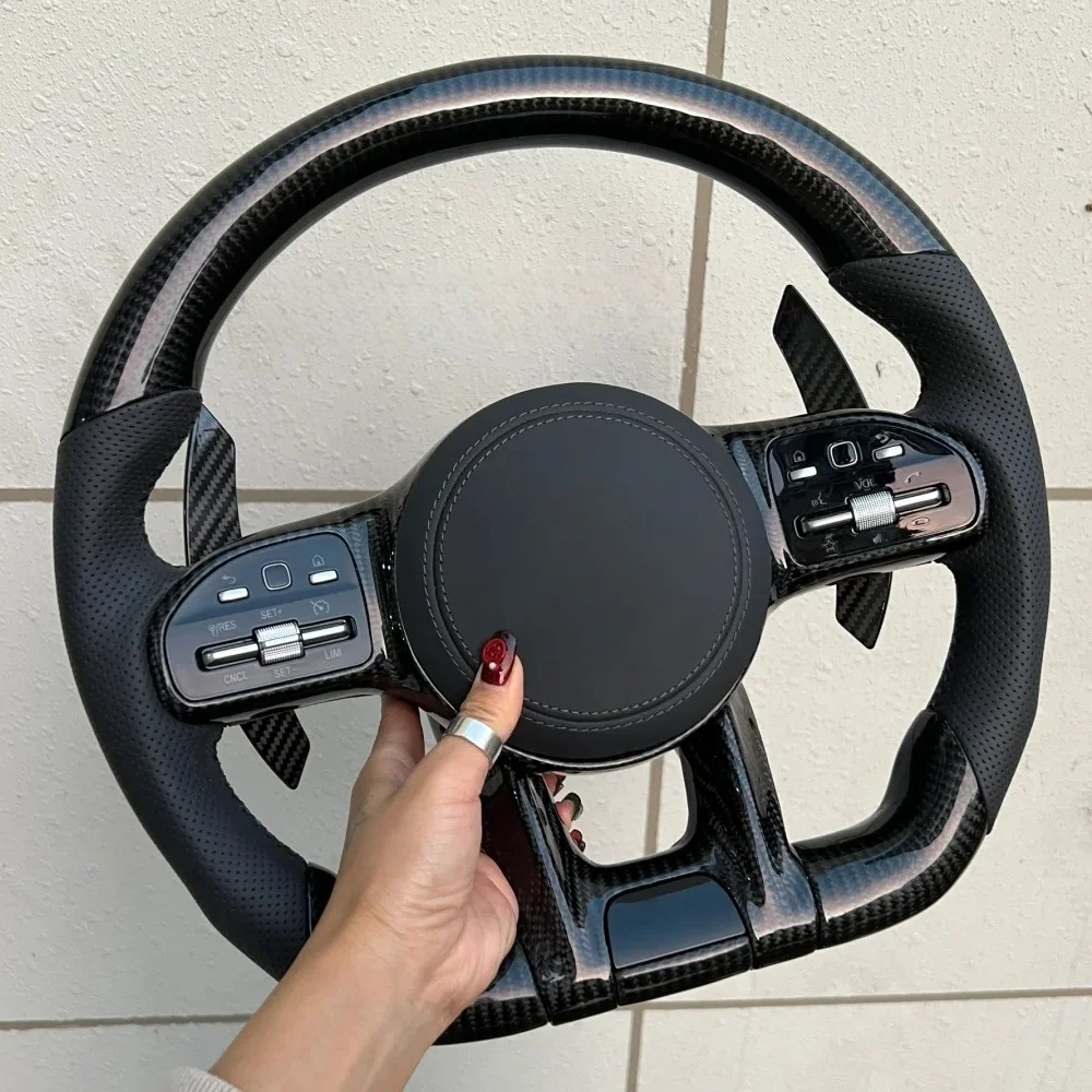 

For Mercedes Benz C190 W117 W166 W177 S500 W205 W213 W216 W217 W218 W222 W253 W257 W463 GLE G63 C63 AMG Custom Steering Wheel