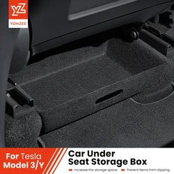 YZ Caja de almacenamiento debajo del asiento Compatible con Tesla Model Y para asiento de conductor y pasajero Tesla Model Y Accesorios