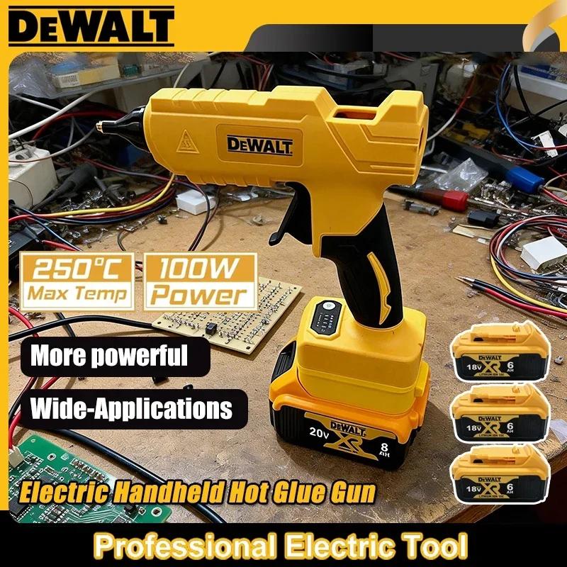 

Термоклеевой пистолет Dewalt, ручной, электрический, беспроводной, для ремонта и DIY, с функцией горячей сварки, с насадкой против ожогов, для аккумуляторов Dewalt