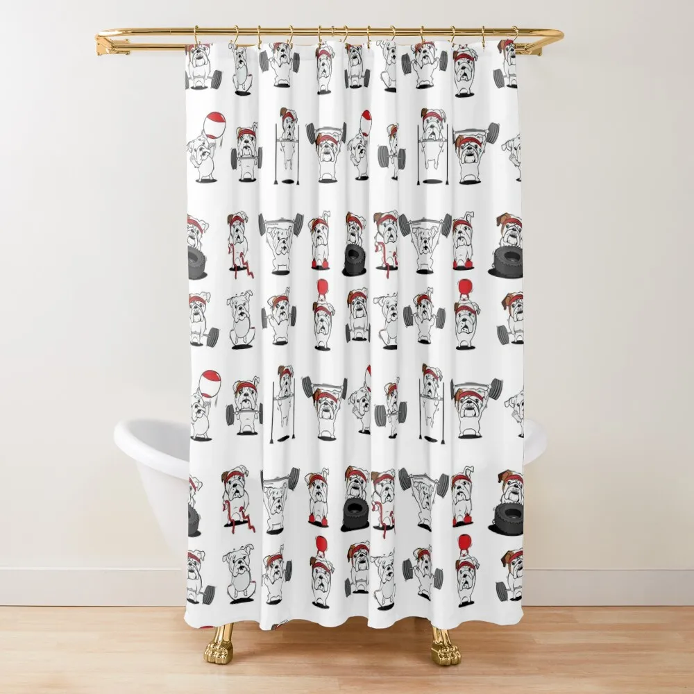 

Bulldog Strong Shower Curtain Waterproof Shower And Anti-Mold For Bathrooms Modern Bathroom Accessories Cover Curtain