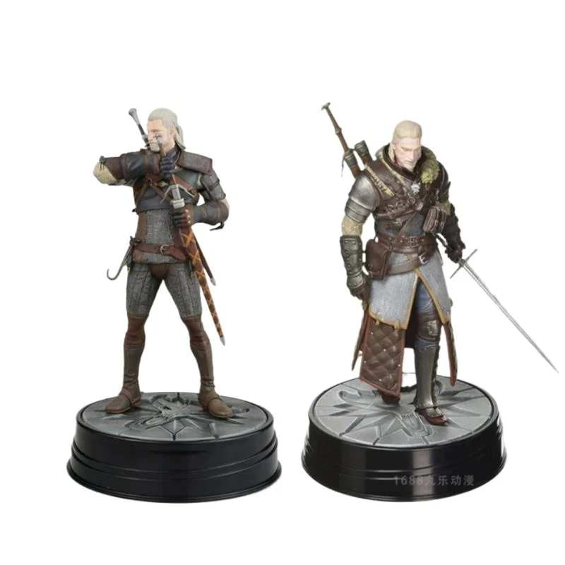 New Geralt Dark Horse Master Set Figure Desktop Ornament Pc Decor Hobby Toy Fan Birthday Holiday Present Gift For Game Collector
