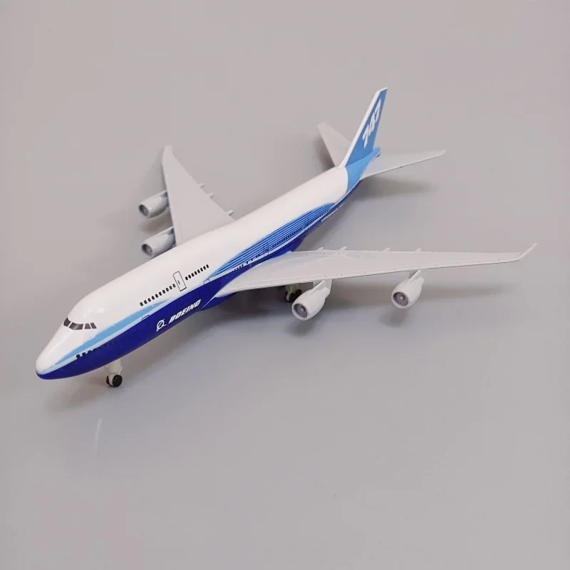 Modelo de liga de metal de 20cm, protótipo boeing 747 b747 companhias aéreas airways, modelo de avião, aeronave fundida com trens de pouso