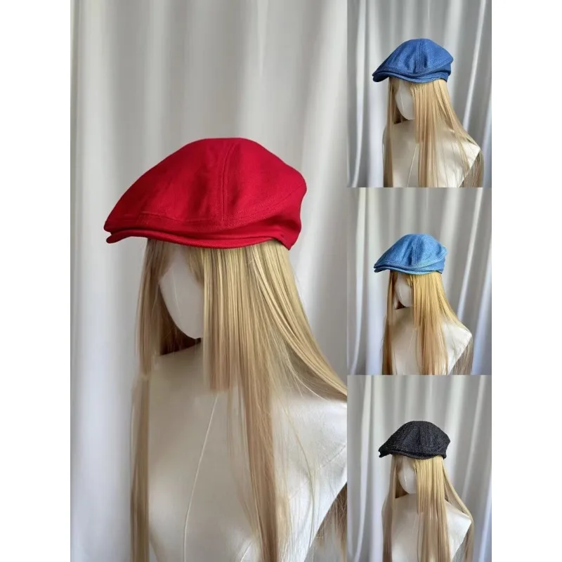 

Red Cotton Baseball Cap for Women Versatile and Stylish Slimming Beret That Flatters The Face Hats Nightclub Party Hat