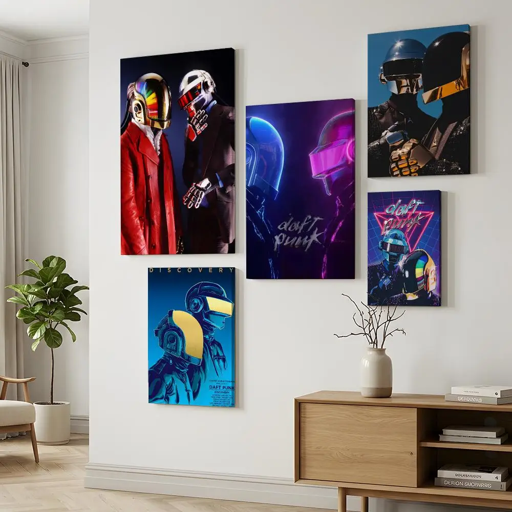 Rock Band D-Daft Punk Painting Calligraphy Durable Painting Canvas Poster Wall Hanging Home Interior Decoration Art Mural Gift