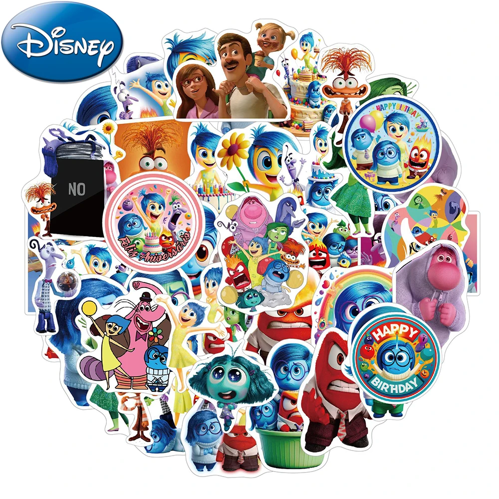 10/30/50pcs Funny Disney Movie Inside Out Stickers Cute Cartoon Kids Sticker Toy DIY Scrapbook Phone Bike Luggage Anime Decals