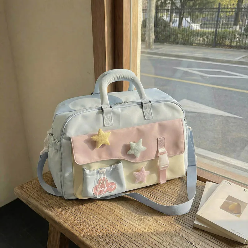 

Модная сумка через плечо в японском стиле, большая вместительная холщовая сумка для женщин, универсальная сумка для поездок на работу, повседневная и минималистичная дорожная сумка