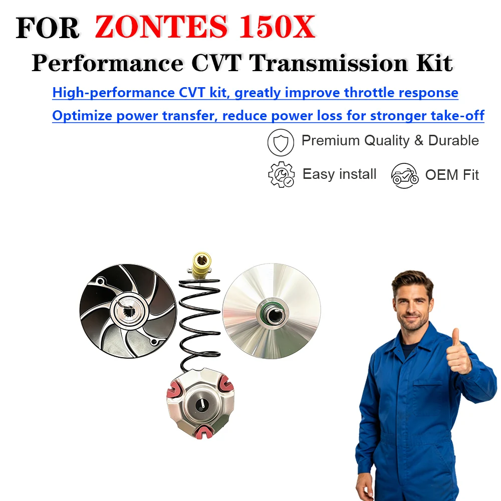 For ZONTES 150X High Performance CVT Transmission Kit Improve Throttle Response Kit transmisión moto