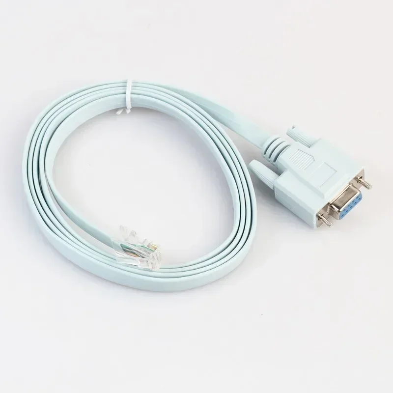 USB Console Cable RJ45 Cat5 Ethernet To Rs232 DB9 COM Port Serial Female Rollover Routers Network Adapter Cable Blue