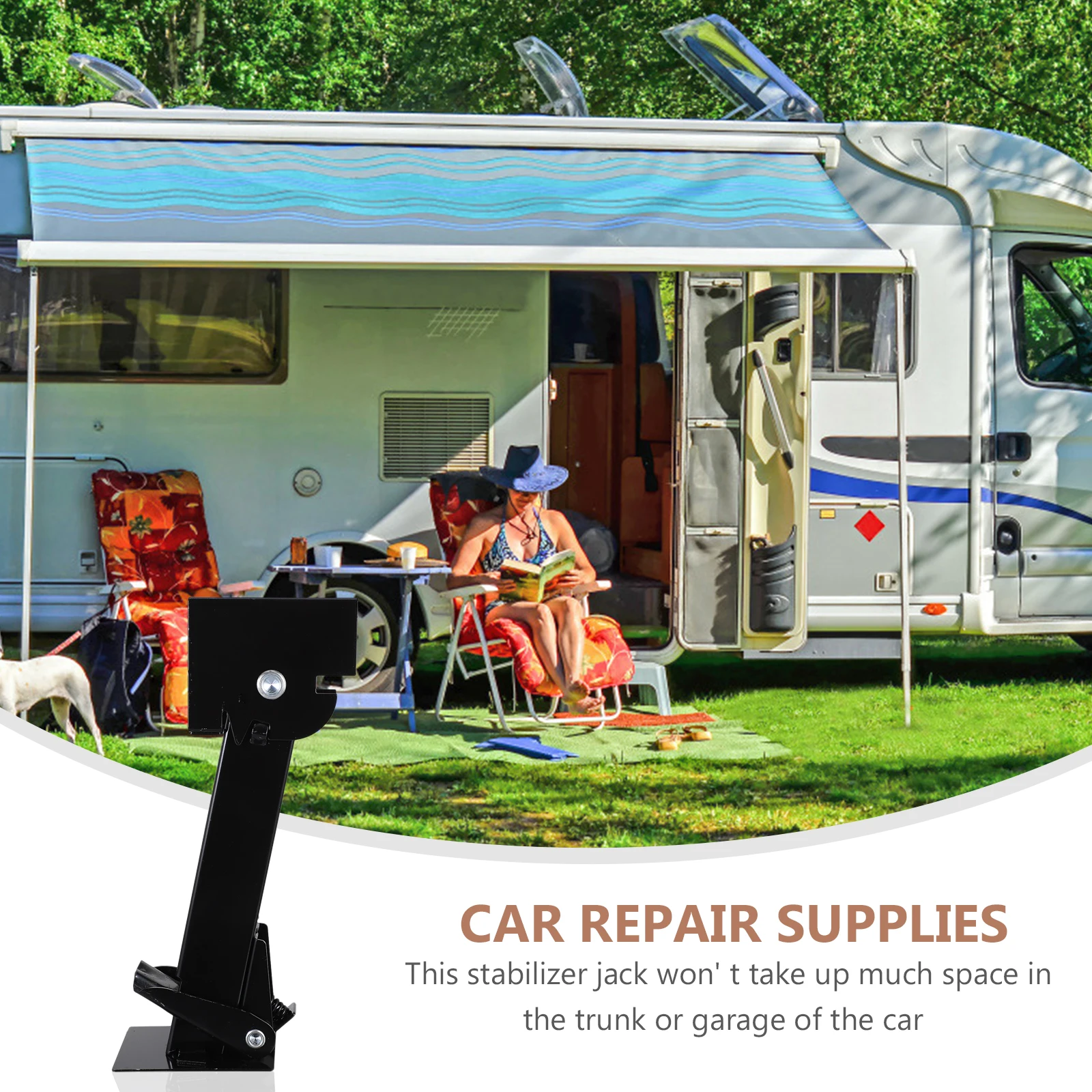 

1pc Durable Rv Stabilizer Jack Heavy Duty Trailer Support Tool Camper Stabilizer Trailer Support Stand Sturdy Steel