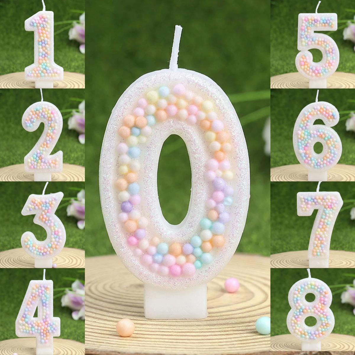 Vela Digital con Forma de Macaron para Pastel de Cumpleaños, Suministros para Fiestas, Vela de Cera Creativa sin Humo para Cumpleaños