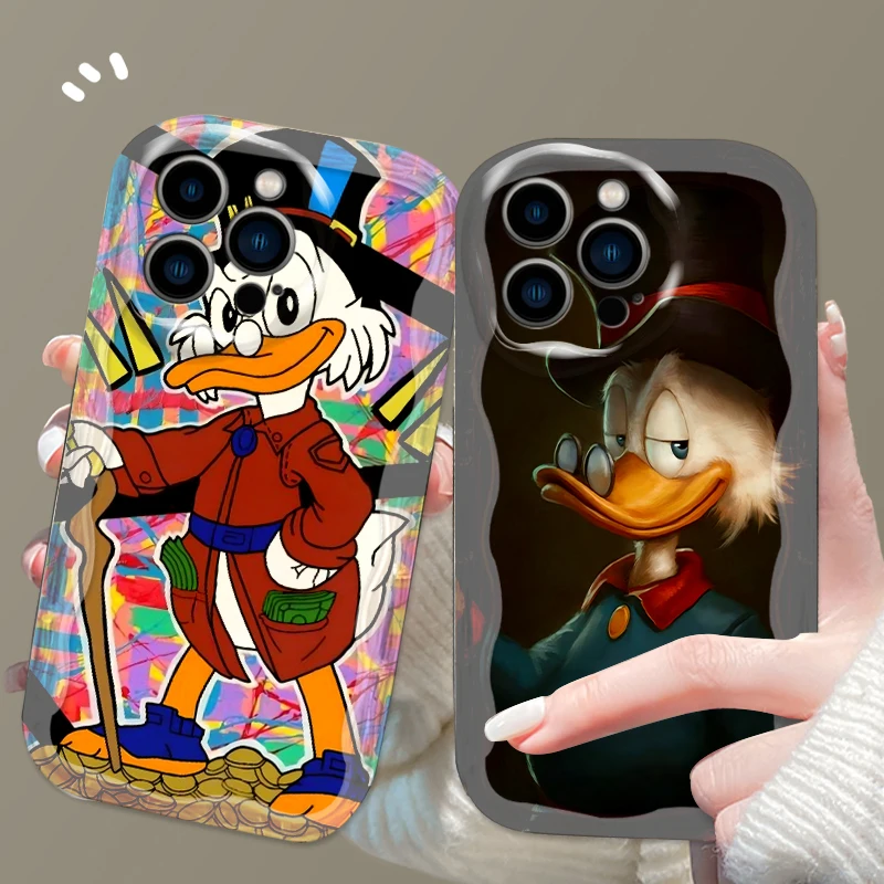 Disney Scrooge McDuck For Apple iPhone 15 14 13 12 11 XS XR X Pro Max Plus Wave Oil TPU Phone Case