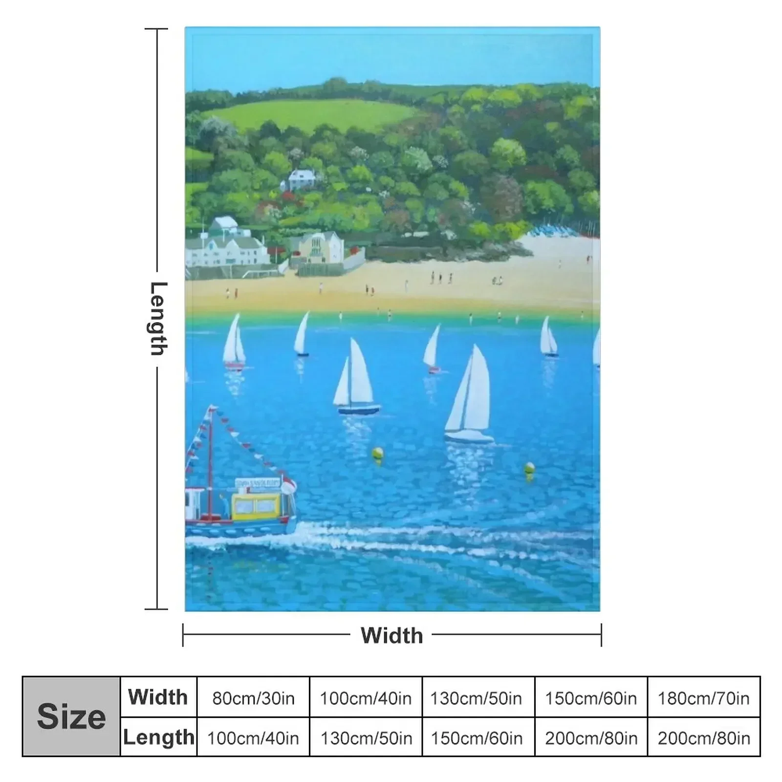 A Salcombe Summer - Devon UK Throw Blanket Soft Big christmas decoration Single valentine gift ideas Blankets