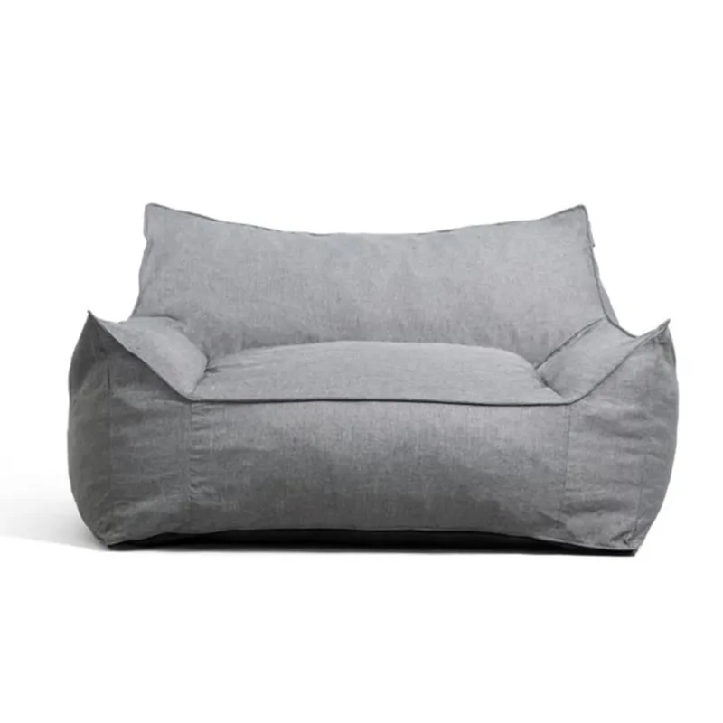 Imperial Fufton Foam Beanbag Chair Sofa with Washable Cover, Gray