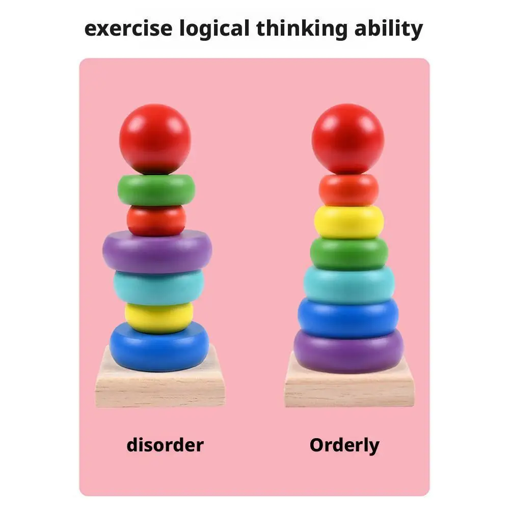 Gorące zabawki Montessori z drewna dla dzieci - kolorowe klocki w stylu makaroników z muzycznymi grzechotkami, zabawka edukacyjna, rozwiązuje nudne zabawy.