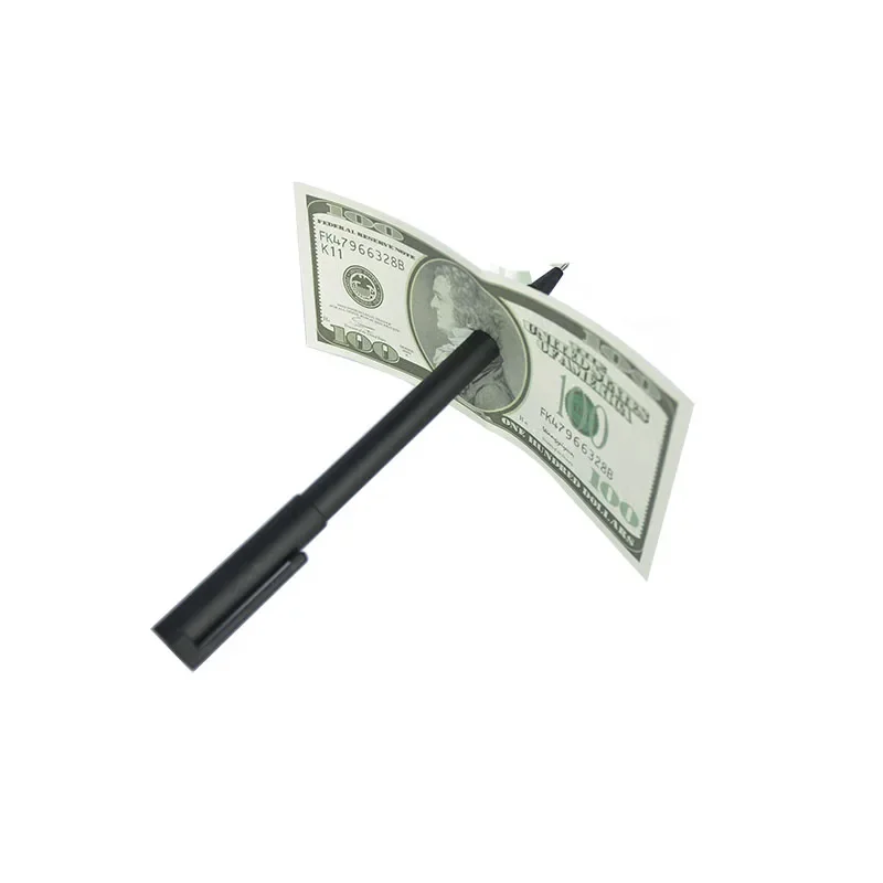 50 sztuk doskonała penetracja Crud Pen Thru Bill penetracja dolar długopis magiczne sztuczki długopis przez Bill Magia Close Up sztuczka