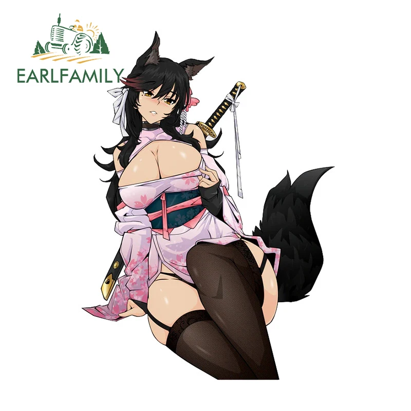 EARLFAMILY 13cm x 9.6cm for Atago Azur Lane Car Stickers Simple Fashionable Decals Car Accessories Sunscreen Caravan Decor