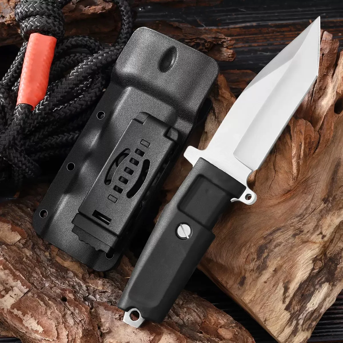 2026 New Portable Camping Small Straight Survival Knife with Sheath, Outdoor Multifunctional EDC Pocket Knife, Survival Tool