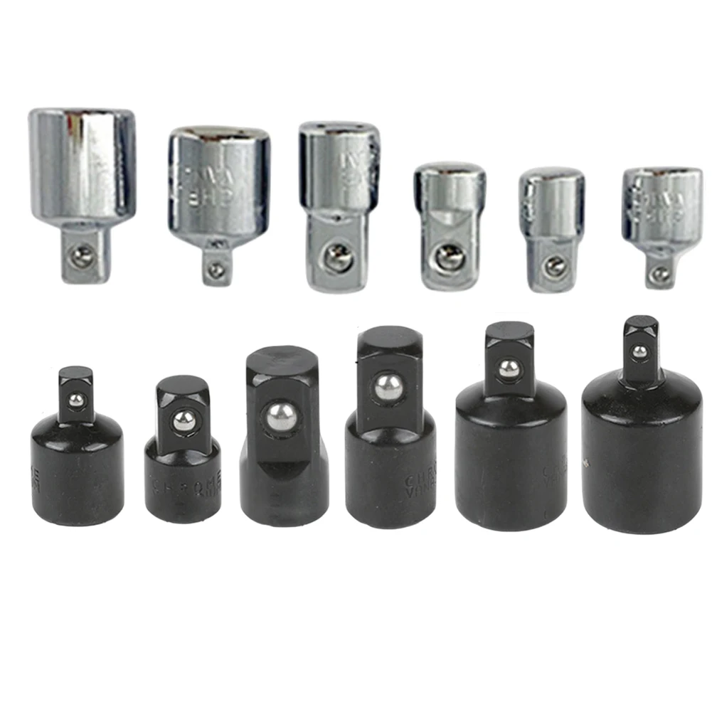 Flexible Use Socket Conversion For Home Projects Chrome Vanadium Socket Adapters 6-Piece Set Essential Toolbox Addition
