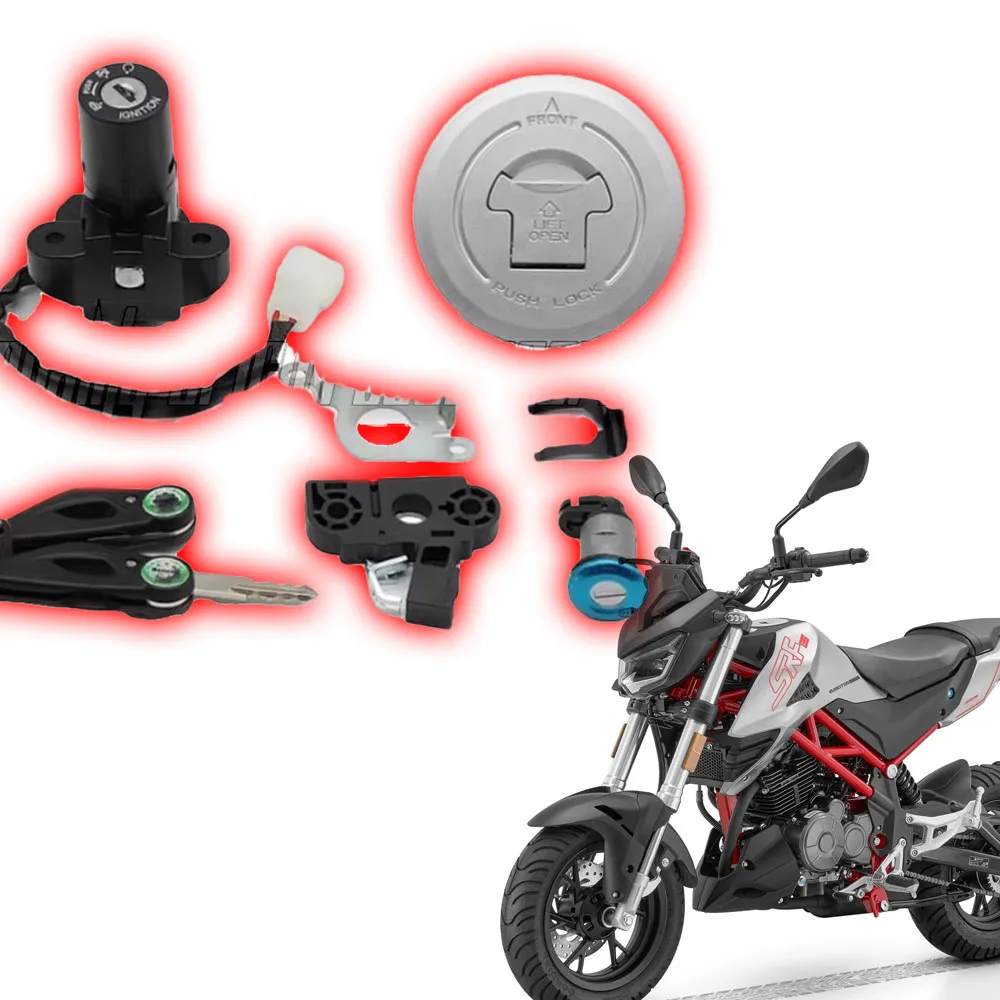 

For QJMotor SRF135 SRF125 SRF 12 13 15 Motorcycle Ignition Switch Key Fuel Tank Lock Set Electric Door Lock