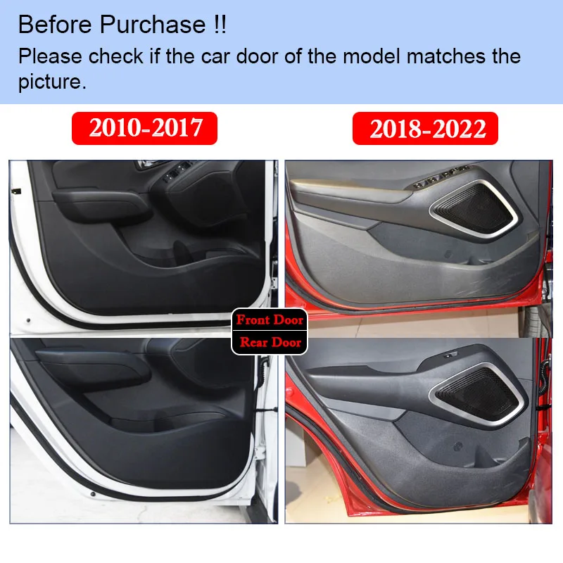 Car Inner Door Anti Kick Film Protective Anti-Scratch Cover For Hyundai IX35 2010 - 2020 2021 2022 Auto Accessories Protector