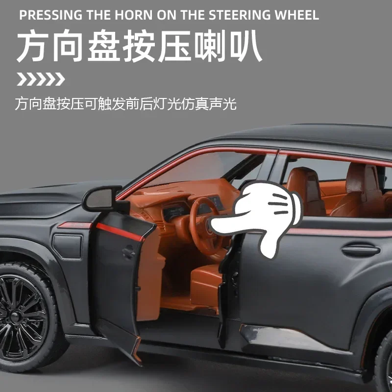 1:24 XM SUV車モデル ダイキャストメタル おもちゃ 車両 車モデル サウンドライト コレクション キッズ おもちゃ ギフト