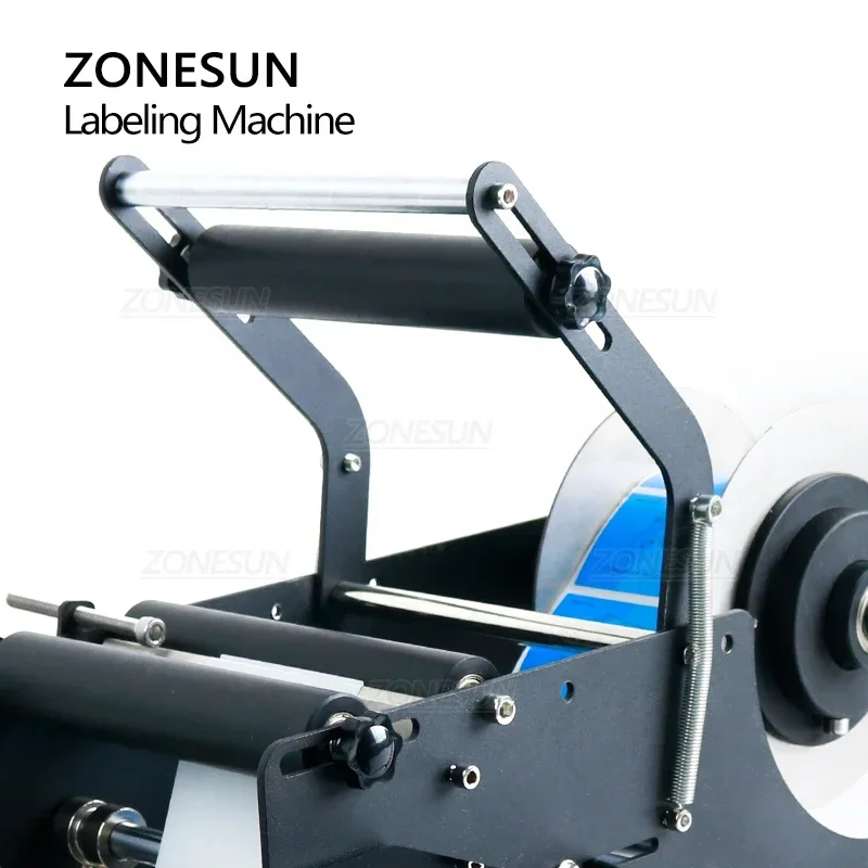 ZONESUN ZS-TB50SM Label Applicator Electric Labeling Machine Round Cylindrical Glass Plastic Bottle Jar Tin Can Sticker