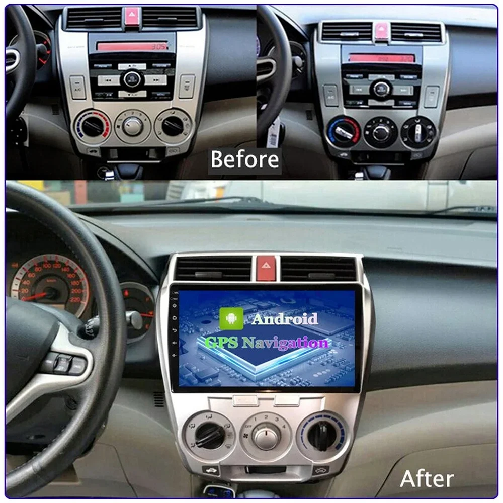 Android Car GPS Navigation For HONDA CITY 2008-2014 Auto Radio Stereo Multimedia Player With RDS BT Mirror-Link Wifi Aux 4G AHD