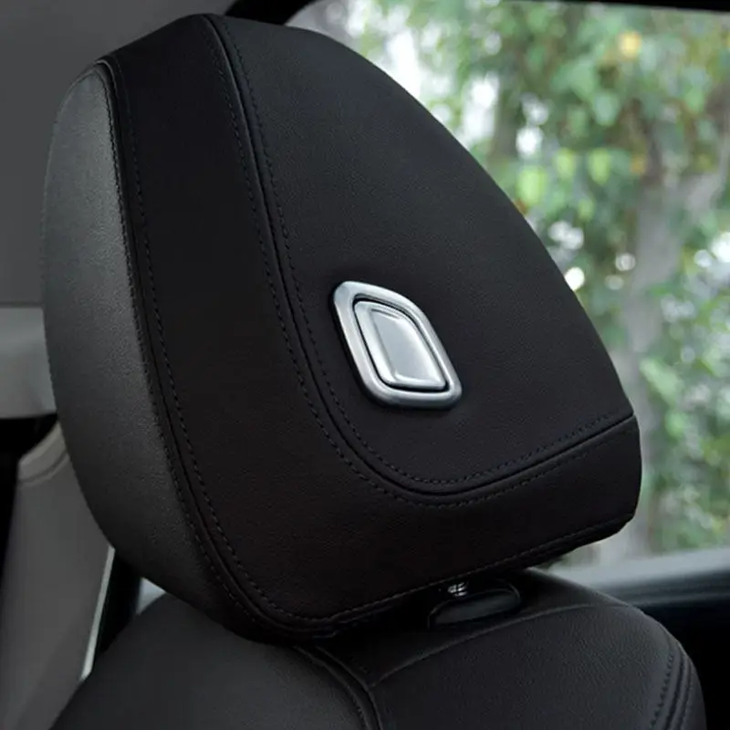 

4pcs Silver ABS Car Accessories Seat Headrest Switch Button Cover Trim For BMW X3 G01 X4 G02 2018 2019 2020 2021