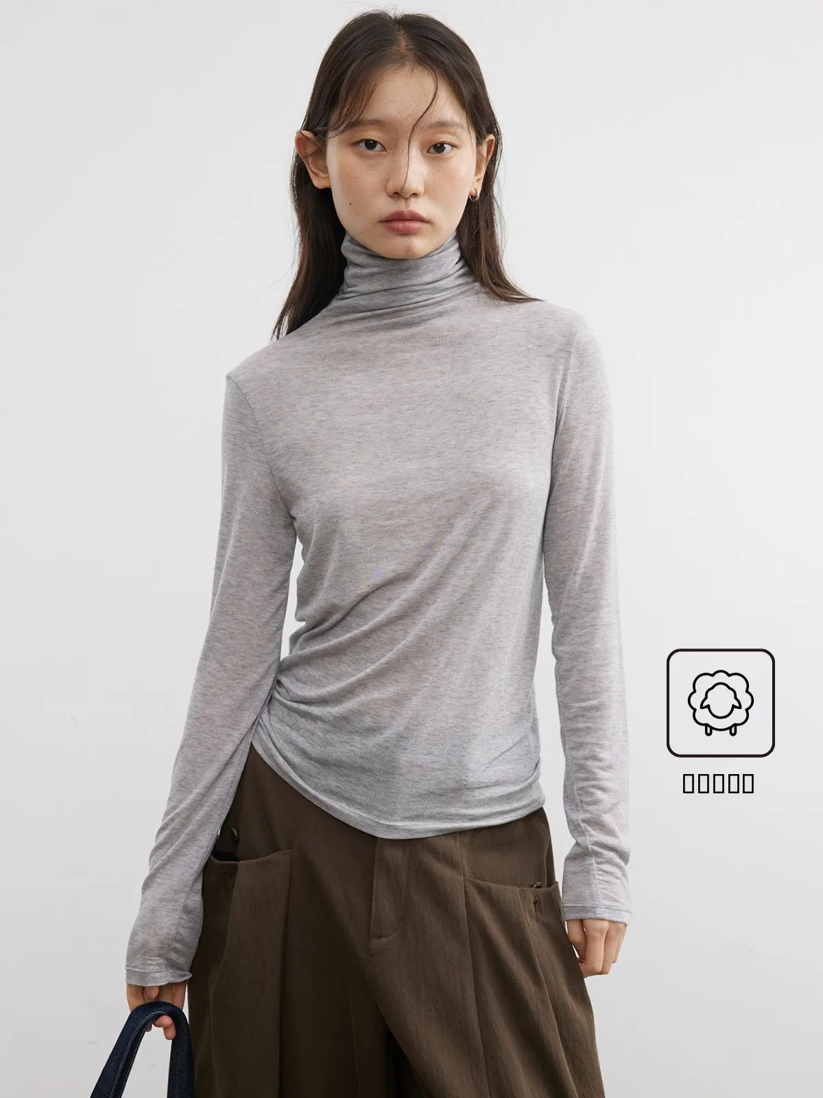 

Мягкая футболка с высоким воротником, базовая, приятная к телу, женская повседневная, модная, облегающая футболка