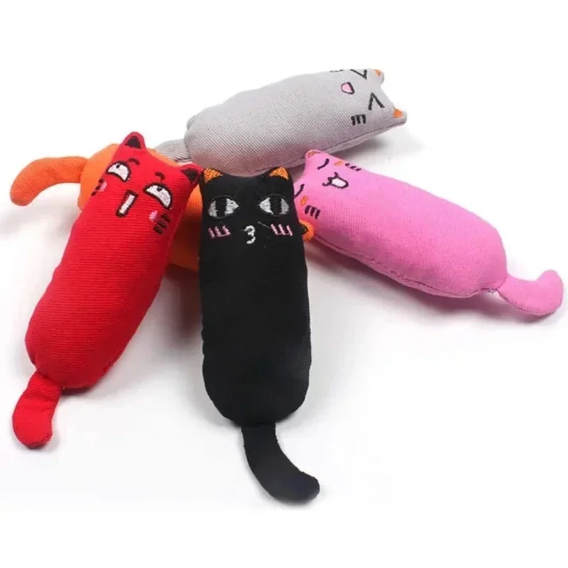 Catnip Toy Cats Products for Pets Cute Cat Toys for Kitten Teeth Grinding Cat Plush Thumb Pillow Pet Accessories